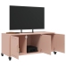 Mueble para TV acero laminado en frío rosa 100,5x39x43,5 cm