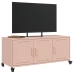 Mueble para TV acero laminado en frío rosa 100,5x39x43,5 cm