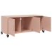 Mueble para TV acero laminado en frío rosa 100,5x39x43,5 cm