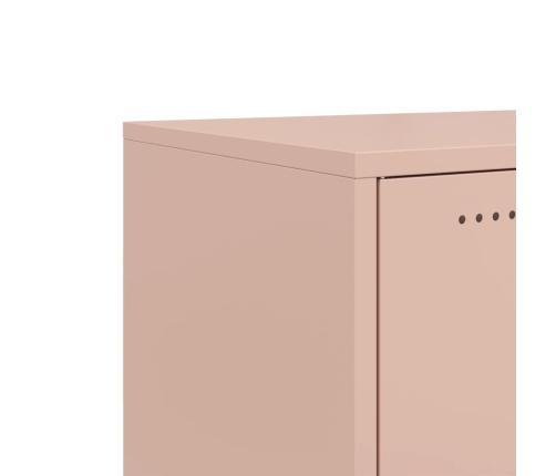 Mueble para TV acero laminado en frío rosa 100,5x39x43,5 cm