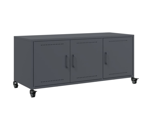 Mueble de TV acero gris antracita 100,5x39x43,5 cm