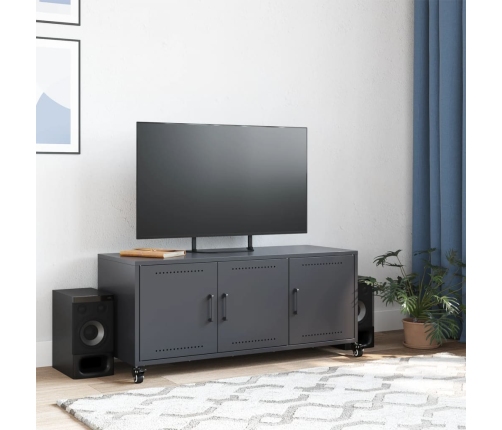 Mueble de TV acero gris antracita 100,5x39x43,5 cm