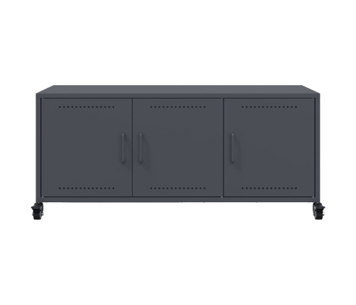 Mueble de TV acero gris antracita 100,5x39x43,5 cm