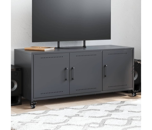 Mueble de TV acero gris antracita 100,5x39x43,5 cm