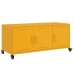 Mueble de TV de acero amarillo mostaza 100,5x39x43,5 cm