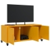 Mueble de TV de acero amarillo mostaza 100,5x39x43,5 cm