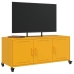 Mueble de TV de acero amarillo mostaza 100,5x39x43,5 cm