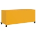 Mueble de TV de acero amarillo mostaza 100,5x39x43,5 cm