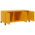 Mueble de TV de acero amarillo mostaza 100,5x39x43,5 cm