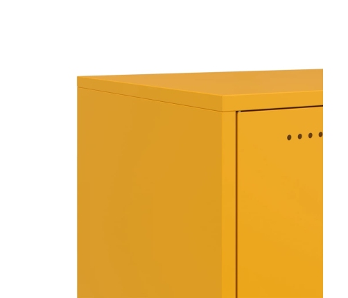 Mueble de TV de acero amarillo mostaza 100,5x39x43,5 cm