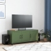 Mueble TV acero laminado en frío verde oliva 100,5x39x43,5 cm