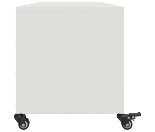 Mueble para TV acero laminado en frío blanco 100,5x39x43,5 cm