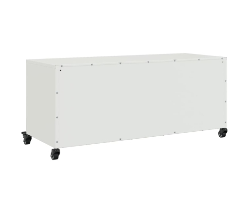 Mueble para TV acero laminado en frío blanco 100,5x39x43,5 cm