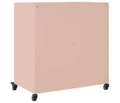 Aparador de acero laminado en frío rosa 68,5x39x72 cm