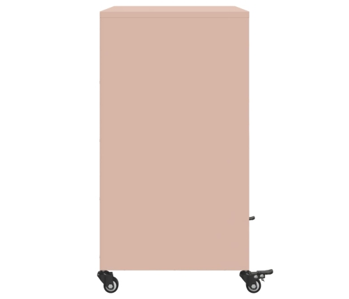 Aparador de acero laminado en frío rosa 68,5x39x72 cm