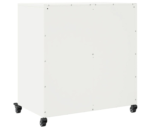 Aparador de acero laminado en frío blanco 68,5x39x72 cm