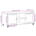 Mueble para TV acero laminado en frío rosa 100,5x39x43,5 cm