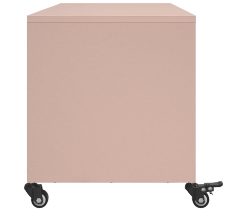 Mueble para TV acero laminado en frío rosa 100,5x39x43,5 cm