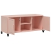 Mueble para TV acero laminado en frío rosa 100,5x39x43,5 cm