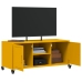 Mueble para TV acero laminado en frío amarillo 100,5x39x43,5 cm