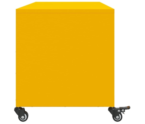 Mueble para TV acero laminado en frío amarillo 100,5x39x43,5 cm