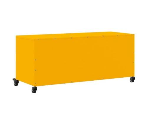 Mueble para TV acero laminado en frío amarillo 100,5x39x43,5 cm