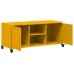 Mueble para TV acero laminado en frío amarillo 100,5x39x43,5 cm