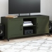 Mueble de TV de acero verde oliva 100,5x39x43,5 cm