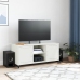 Mueble de TV acero blanco 100,5x39x43,5 cm