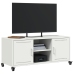 Mueble de TV acero blanco 100,5x39x43,5 cm