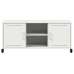 Mueble de TV acero blanco 100,5x39x43,5 cm