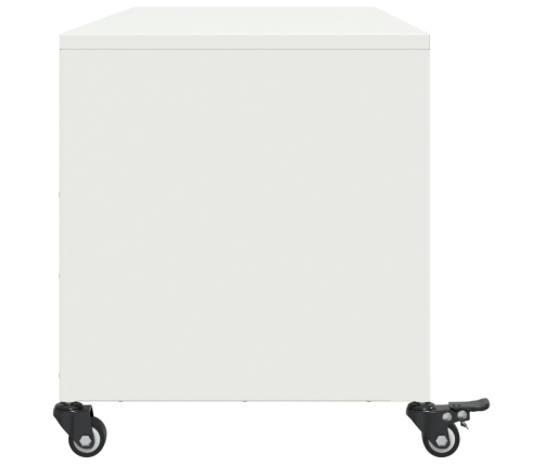 Mueble de TV acero blanco 100,5x39x43,5 cm