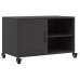 Mueble de TV acero negro 68x39x43,5 cm