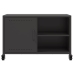 Mueble de TV acero negro 68x39x43,5 cm