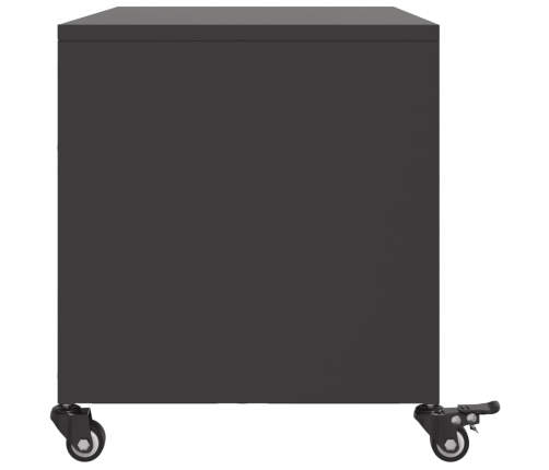 Mueble de TV acero negro 68x39x43,5 cm