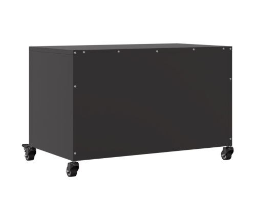 Mueble de TV acero negro 68x39x43,5 cm