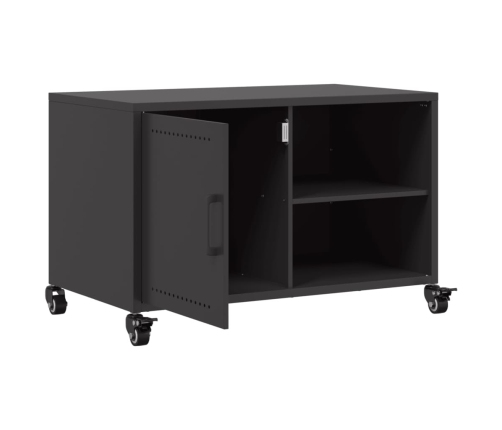 Mueble de TV acero negro 68x39x43,5 cm