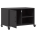 Mueble de TV acero negro 68x39x43,5 cm