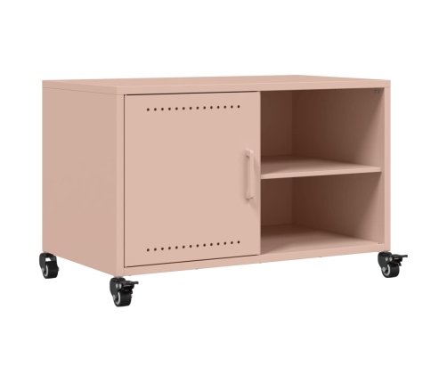 Mueble de TV acero rosa 68x39x43,5 cm