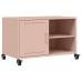 Mueble de TV acero rosa 68x39x43,5 cm