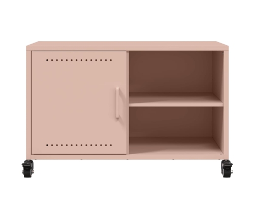 Mueble de TV acero rosa 68x39x43,5 cm