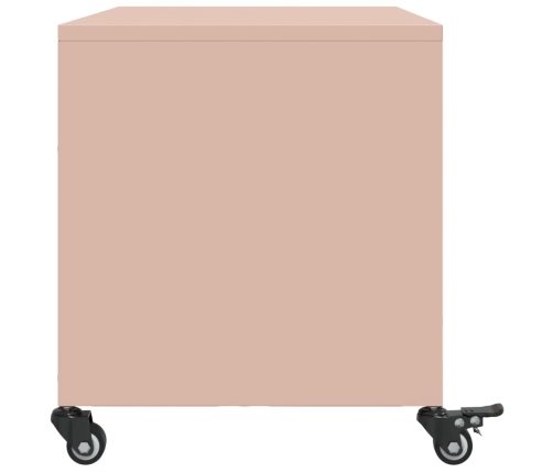 Mueble de TV acero rosa 68x39x43,5 cm