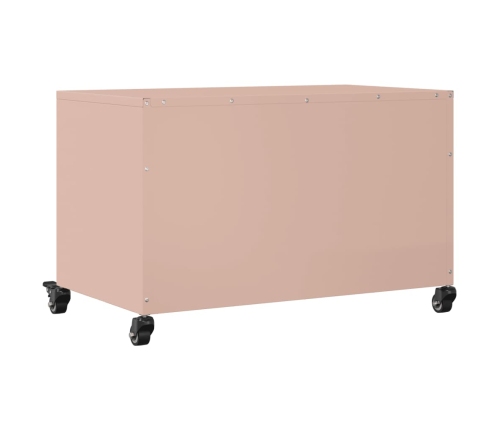 Mueble de TV acero rosa 68x39x43,5 cm