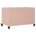 Mueble de TV acero rosa 68x39x43,5 cm