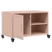 Mueble de TV acero rosa 68x39x43,5 cm