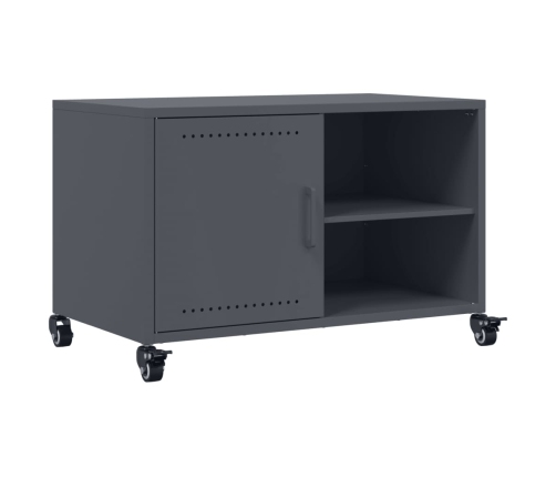 Mueble de TV acero gris antracita 68x39x43,5 cm