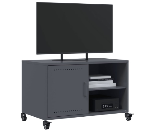 Mueble de TV acero gris antracita 68x39x43,5 cm