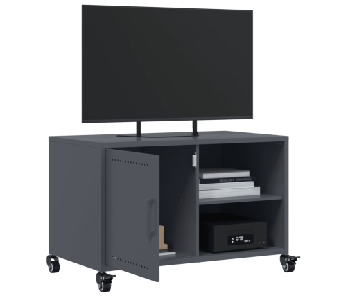 Mueble de TV acero gris antracita 68x39x43,5 cm