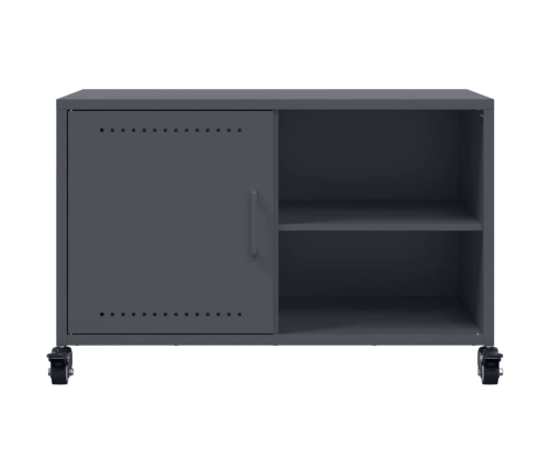 Mueble de TV acero gris antracita 68x39x43,5 cm