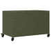 Mueble de TV de acero verde oliva 68x39x43,5 cm